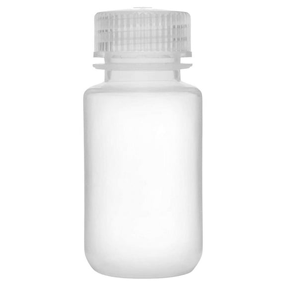 Reagent Bottle, 60ml - Wide Mouth with Screw Cap - Polypropylene - Translucent - Eisco Labs