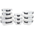 thumbnail image 2 of Set De 10 Recipientes De Vidrio Herméticos Contenedores Para Almacenamiento De Alimentos Con Tapas De Cierre Fácil y a Prueba De Fugas Toppers Microondas y Horno, 2 of 9