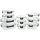 thumbnail image 2 of Set De 10 Recipientes De Vidrio Herméticos Contenedores Para Almacenamiento De Alimentos Con Tapas De Cierre Fácil y a Prueba De Fugas Toppers Microondas y Horno, 2 of 9