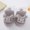 Gray, variant on Plush Patchwork Babies' Soft-soled Toddler Shoes Cute Plush Cartoon Decoration Babies' Cotton-padded Shoes Babies' Lace-up Snow Boots Christmas Gift