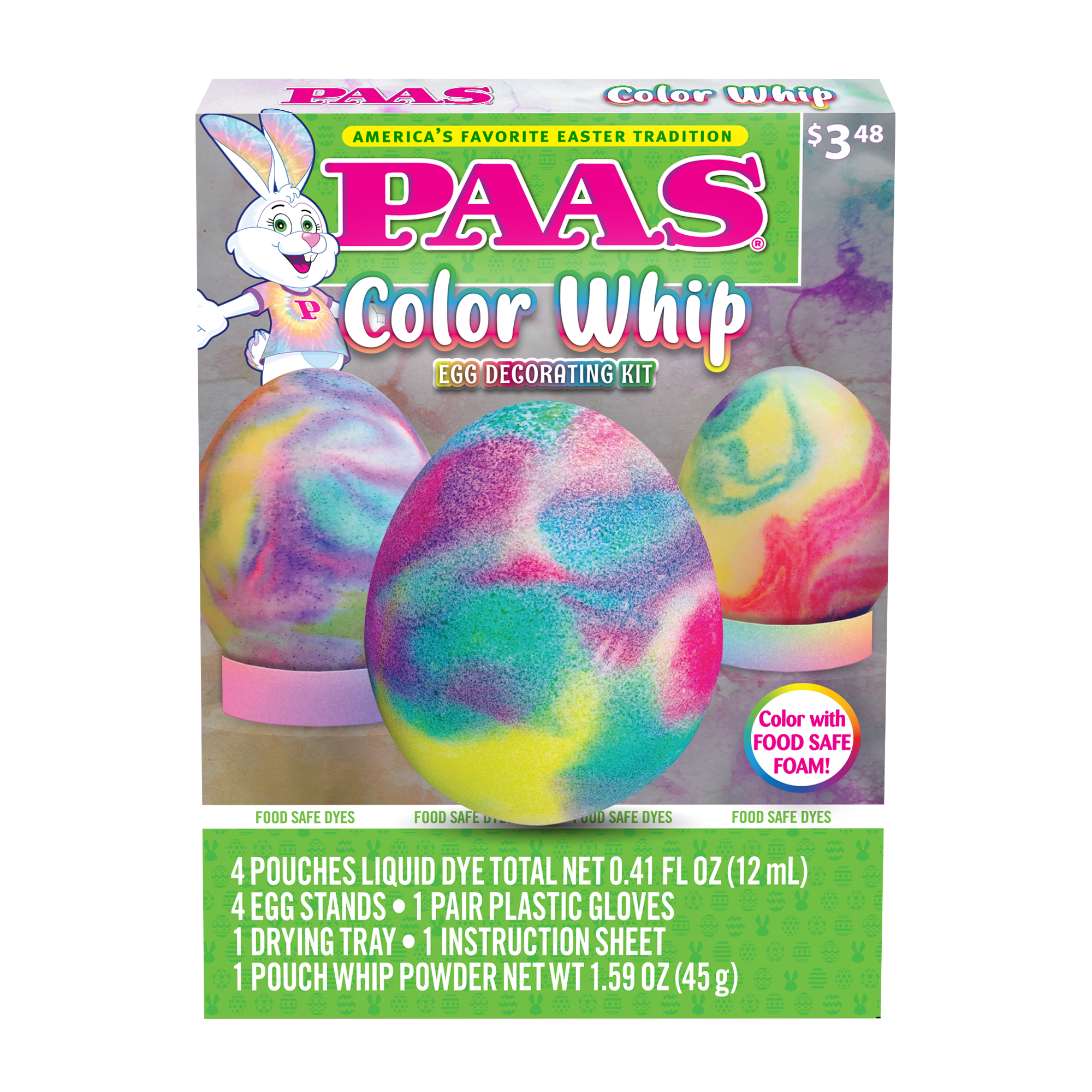 PAAS Easter Egg Decorating and Dye Kit, Color Whip , 1 Kit