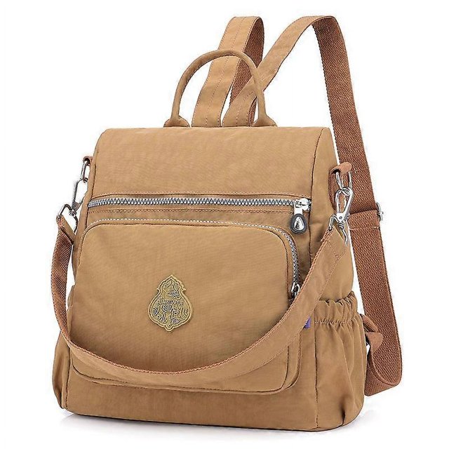 KAIYANG Mochila Bolso de nylon Antirrobo e hidrófugo para Mujer color beige