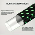 thumbnail image 4 of 100ft Heavy-Duty Garden Hose with 10 Spray Nozzles - Flexible, Lightweight, Non-Expandable Water Hose for Yard, Lawn, Car Wash & Outdoor Use, Black, Car Washing Hose, Yard Watering, Sleek Hose Design, 4 of 6