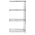 thumbnail image 1 of 4 Shelf Chrome Wire Shelving Add-On Kit - 18 x 24 x 63 in., 1 of 1