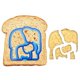thumbnail image 1 of Molde de Cocina Almuerzo DIY Sandwiches Cortador Molde Alimentos Die Pan Galletas Molde (Elefante) Tmvgtek Libre de BPA, 1 of 6
