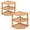 Natural, variant on 3 Tier Bamboo Corner Shelf(2 Pack),Plate Organizer,Dish Drying Rack,Kitchen Spice Rack for Countertop and Cabinet