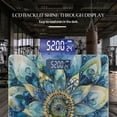 thumbnail image 3 of High Precision Body Weight Scale Smart Bathroom Scales with Large LCD Display(400lbs),Decorative for Bedroom-Intricate Mandala Flower With Petals In Shades Of Blue, 3 of 4