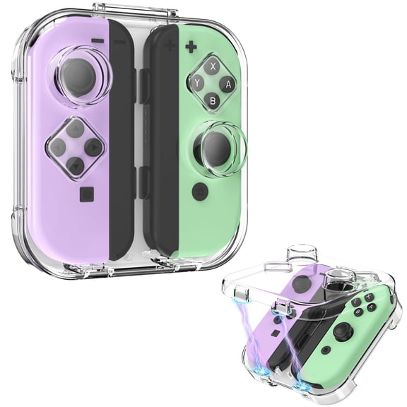 Fintie Storage Case for Joy-Con, Portable Dust-Proof Protective Box Compatible with Nintendo Switch Joy-Con, Switch/OLED PC Transparent Shell Case with Magnetic Closure