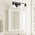 thumbnail image 5 of Design House 36" Tri-View Wall Mount Wood Bathroom Medicine Cabinet, White, 5 of 14