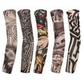 thumbnail image 3 of JANGSLNG 10Pcs Unisex Outdoor Sports Tattoo Seamless UV Sun Arm Cover Sleeves, 3 of 7