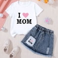 thumbnail image 2 of Toddler Baby Girls Summer Outfits Short Sleeve Cartoon Print T-Shirt Tops & Shorts Sets 2pcs Baby Girls Summer Clothes For 1t 2t 3t 4t 5t 6t 7t Children 5-6 Years, 2 of 4