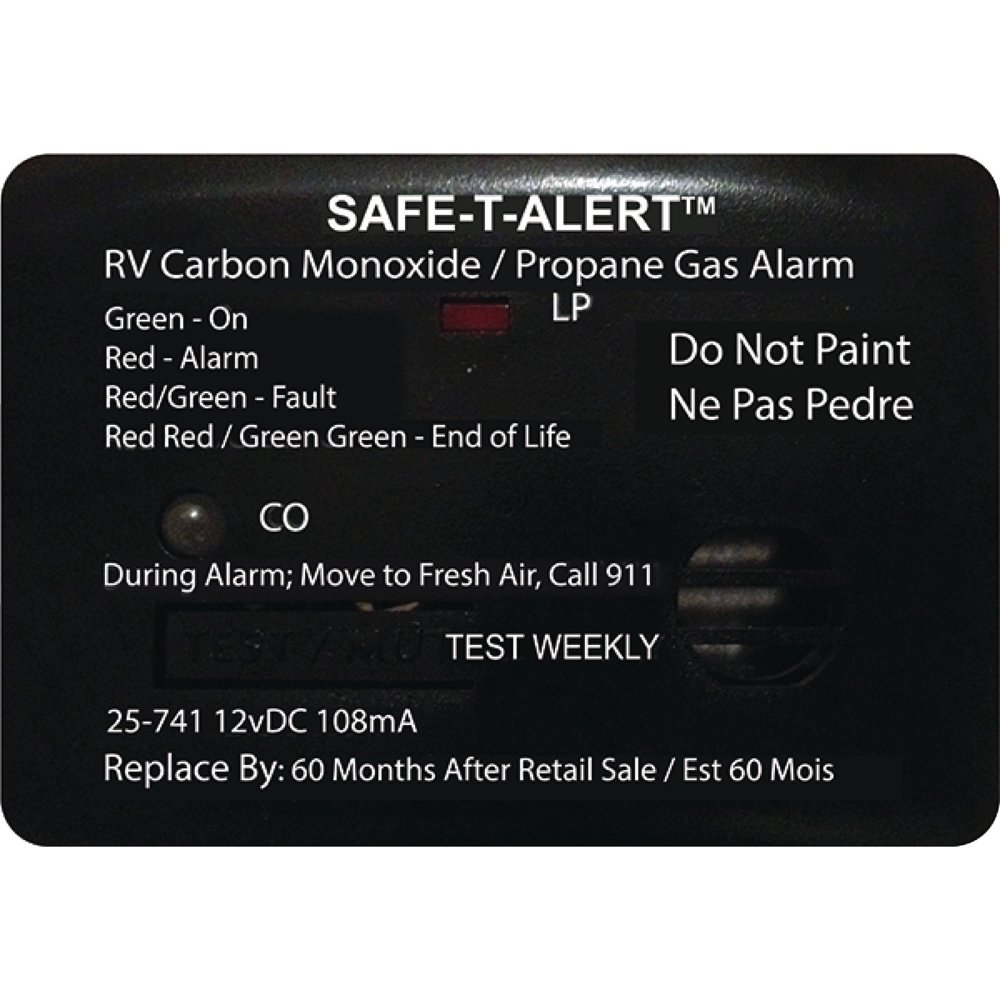 MTI Industries 12V 25 Series SafeTAlert Mini RV Dual Carbon Monoxide