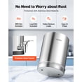 thumbnail image 5 of VEVOR Gravity-fed Water Filter System, 1.5G 304 Stainless-Steel Countertop Water Filtration System, Reduces Lead and up to 99% of Chlorine, with 2 Carbon Filters, Water Level Spigot, for Home Camping, 5 of 9