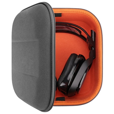 Geekria Shield Case for Large-Sized Over-Ear Headphones Replacement Protective Hard Shell Travel Carrying Bag with Cable Storage Compatible with ASTRO Gaming A50Gen4 (Microfiber Grey)