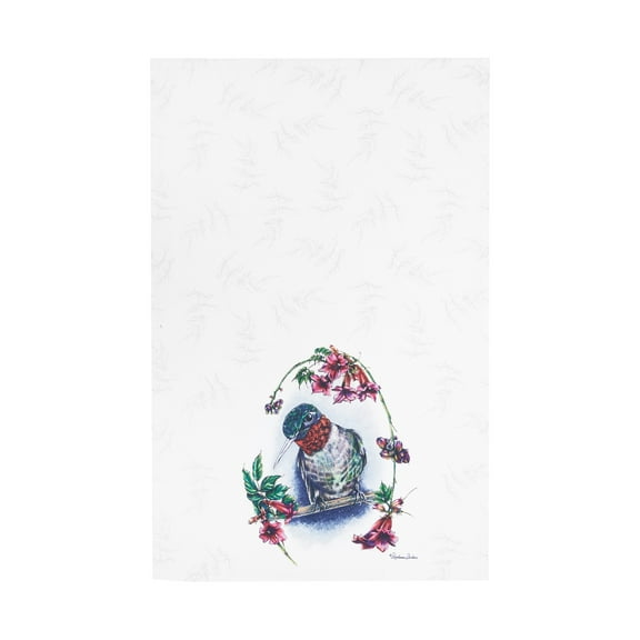 Botanical Hummingbird Printed Kitchen Towel