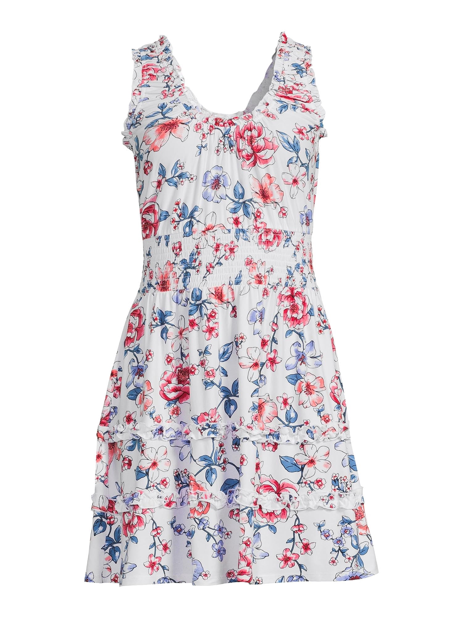 No Boundaries Juniors' Smocked Ruffle Dress