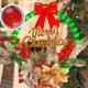 thumbnail image 5 of Luzes de Navidad Led Corona de Navidad con Arco, Agujas de Pino Rojo Simuladas Y Energía de la Batería de la Lámpara, Suministros de Fiesta de Corona de Luz Caliente Led, Puertas de Regalo para el Hog, 5 of 6