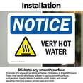 thumbnail image 3 of (2 Pack) Very Hot Water Sign With Symbol OSHA Notice Sign 5 Inch X 3.5 Inch Vinyl Label Decal Sticker Weather Resistant, UV Protected for Workplace, Business, and Construction Site,, 3 of 7