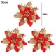 thumbnail image 5 of 3/10 piezas de flores navideñas de 14 cm con purpurina roja y dorada, adorno para árbol de Navidad, decoraciones de Año Nuevo para el hogar, regalos de Navidad, 5 of 5