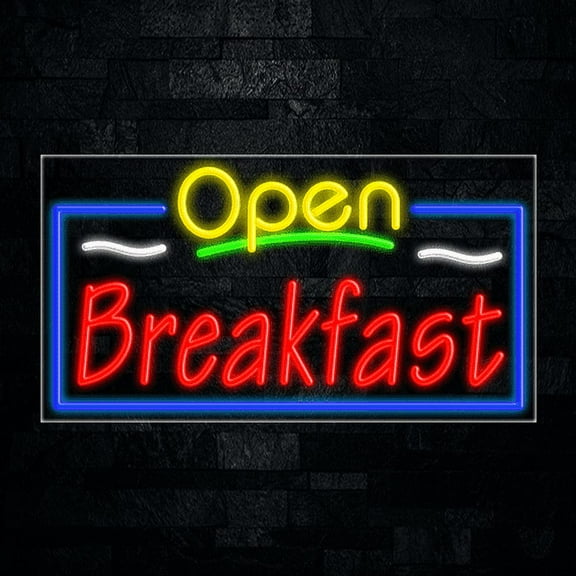 Breakfast LED Neon Sign 33"L x 18"H #35420