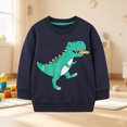 thumbnail image 2 of WXFAZCVU Boys Crewneck Sweatshirts Cartoon Printed Long Sleeved Pullover Fall Tops Goingout Size 3-4 Years, 2 of 3