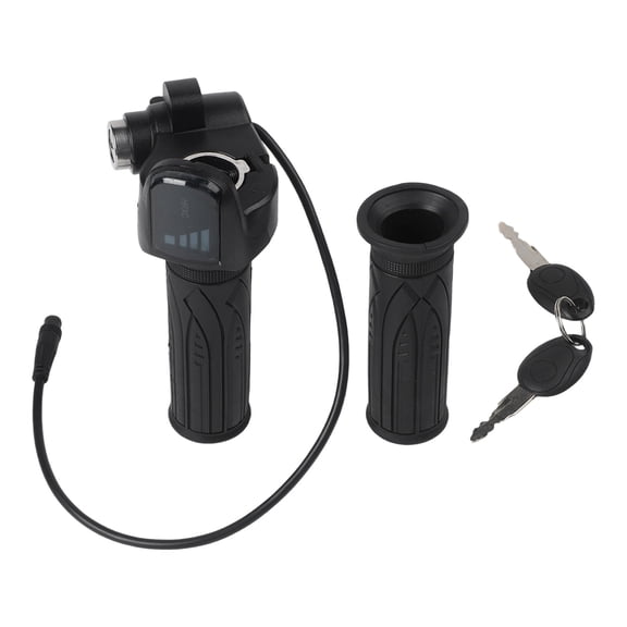 E-Bike Throttle Grip with 48V Display for Electric Scooter and Motorcycle - 7/8 Inch 22MM