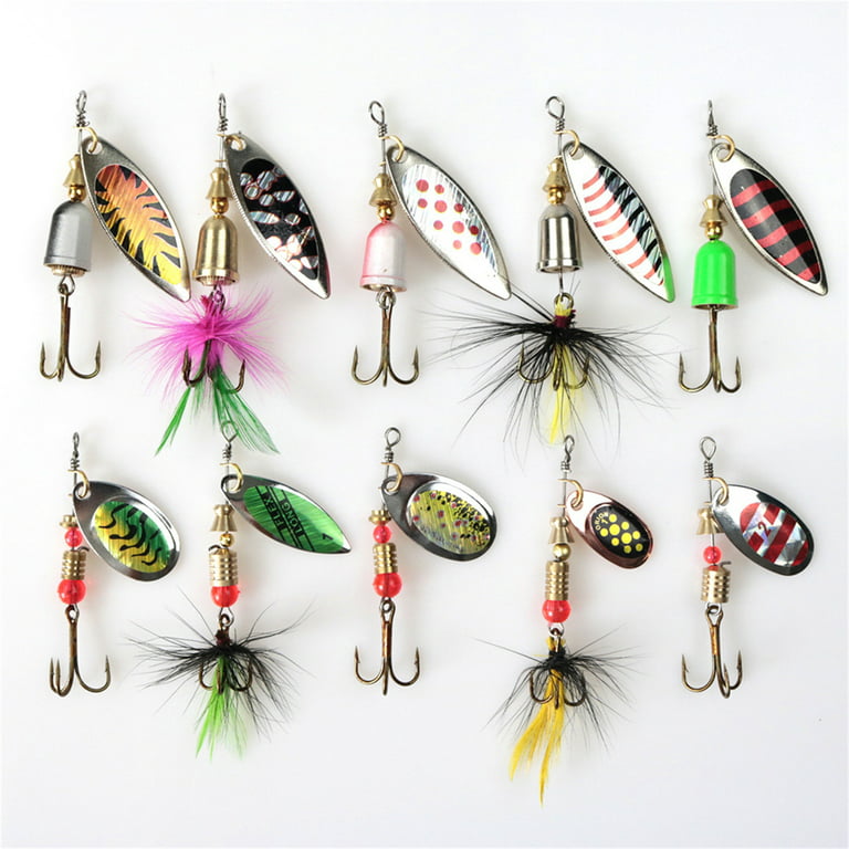 Cheap 5pcs Fishing Lure Spinner Sequin Lure Fishing Bait for Bass