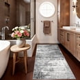 thumbnail image 5 of 2x6 Abstract Kitchen Runner Rug - Washable Non-slip Hallway Bedroom Carpet Low Pile Laundry Entryway Rugs With Non Slip Rubber Backing Modern Home Decor Mat For Dining Room Bathroom (2x6 Black/grey), 5 of 9