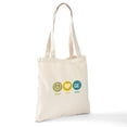 thumbnail image 6 of CafePress - Peace Love Radio Tote Bag - Unisex Canvas Tote Bag, Beige, 1-Piece, 6 of 6