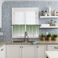 thumbnail image 6 of Half Window Curtain 36 Inches Long, Sage Green Window Treatment Curtain Drapes, Farmhouse Sage Green Ombre Small Tier Curtains for Bathroom Over Sink, 27.5"x36", 2 Panels, 6 of 7