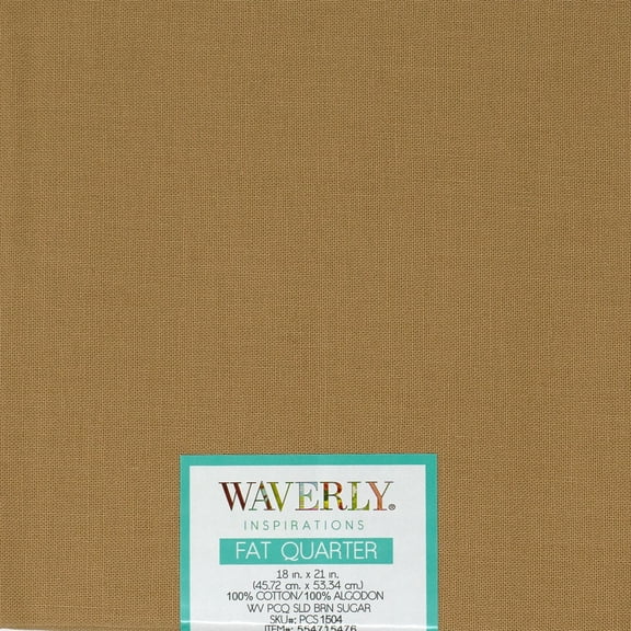 Waverly Inspirations Cotton Fat Quarter Brown Sugar 100% Cotton Fabric, 18" x 21"