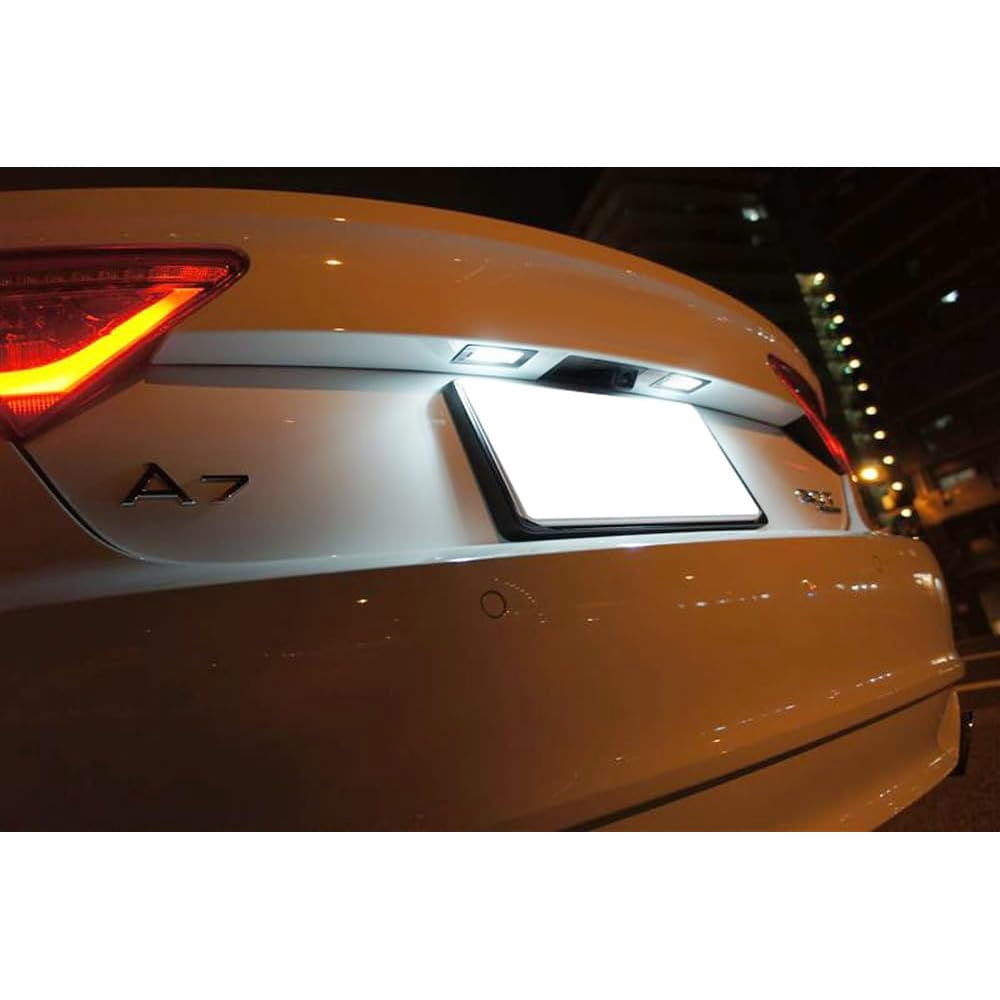 Xenon White 3W Full LED License Plate Light Kit For Volkswagen: Jetta Passat Touareg, For Audi: A1 A6 A7 Q5 TT w/ Canbus Error Free Decoders