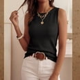 thumbnail image 4 of Sleeveless Sweater Tops for Women 2026 Summer Dressy Ribbed Tank Tops Spring Business Casual Work Shirts Blouses, 4 of 4