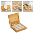 thumbnail image 2 of pitrice Palette en Bois Boîte Fournitures d'Art Palette de Rouges à Lèvres Vide pour Enfants Étudiants 24 Compartiments Couvercle Rabattable, 2 of 9