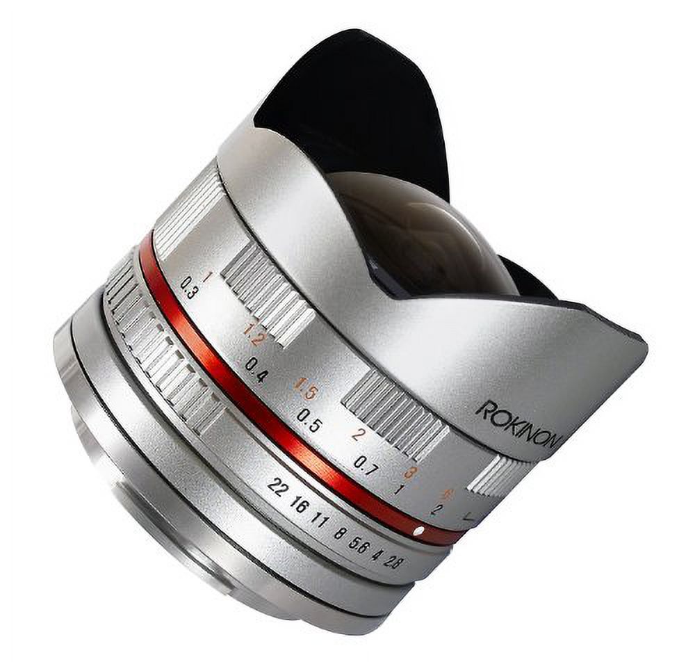 Rokinon 8mm F2.8 UMC Ultra Wide-Angle Fisheye Lens for Sony E-Mount, Silver - image 2 of 2