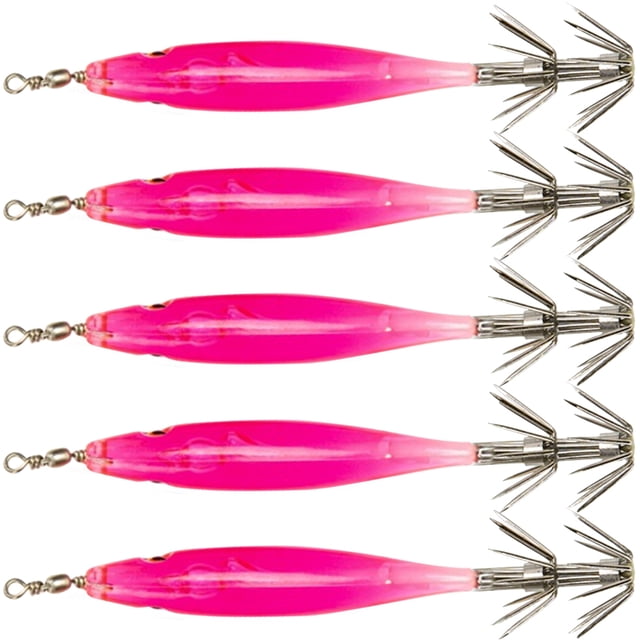 Cebo Pesca Luminoso Vívido Cebos Calamar Con Anzuelo Calamar para Pescar (rojo)
