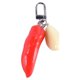 thumbnail image 1 of Jumpingount Anillo de cadena de moda Chilli puerta de casa portátil soporte para llavero de coche mochila billetera decoración colgante joyería Accesorios de disfraces Rojo, 1 of 6