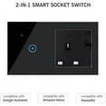thumbnail image 5 of PinesC Smart Wall Socket 95-250V Touch Light Switch Smart Life APP Remote Control, Voice Control, Touch Control Compatible with Alexa Google Assistant Smart Switch Plug O, 5 of 5