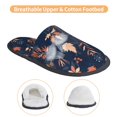 thumbnail image 3 of Fotbe Autumn Leaves With Blue Pantuflas Peludas para Mujer con Estampado, Zapatillas de Peluche, Zapatos de Invierno para Casa, Uso Interior y Exterior-Medium, 3 of 8