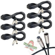 Fat Toad XLR Microphone Cables (6 Pack) - 20 ft Professional Pro Audio Mic Cord Patch with Lo-Z Connector - 24 AWG Shielded Wire and Balanced for Impeccable Recording Studio Sound