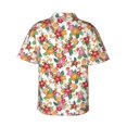 thumbnail image 3 of Daiia Pineapple Flower Hawaiian Shirt for Men Gentle Cotton Regular Short Sleeve Casual-X-Large, 3 of 9