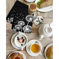 thumbnail image 4 of White Dandelion Kitchen Dish Towels for Drying Dishes Set of 2, Spring Flowers Botanical Vintage Black Waffle Weave Microfiber Hand Tea Bathroom Towels Quick Dry & Absorbent Towel 15.7x23.6, 4 of 7