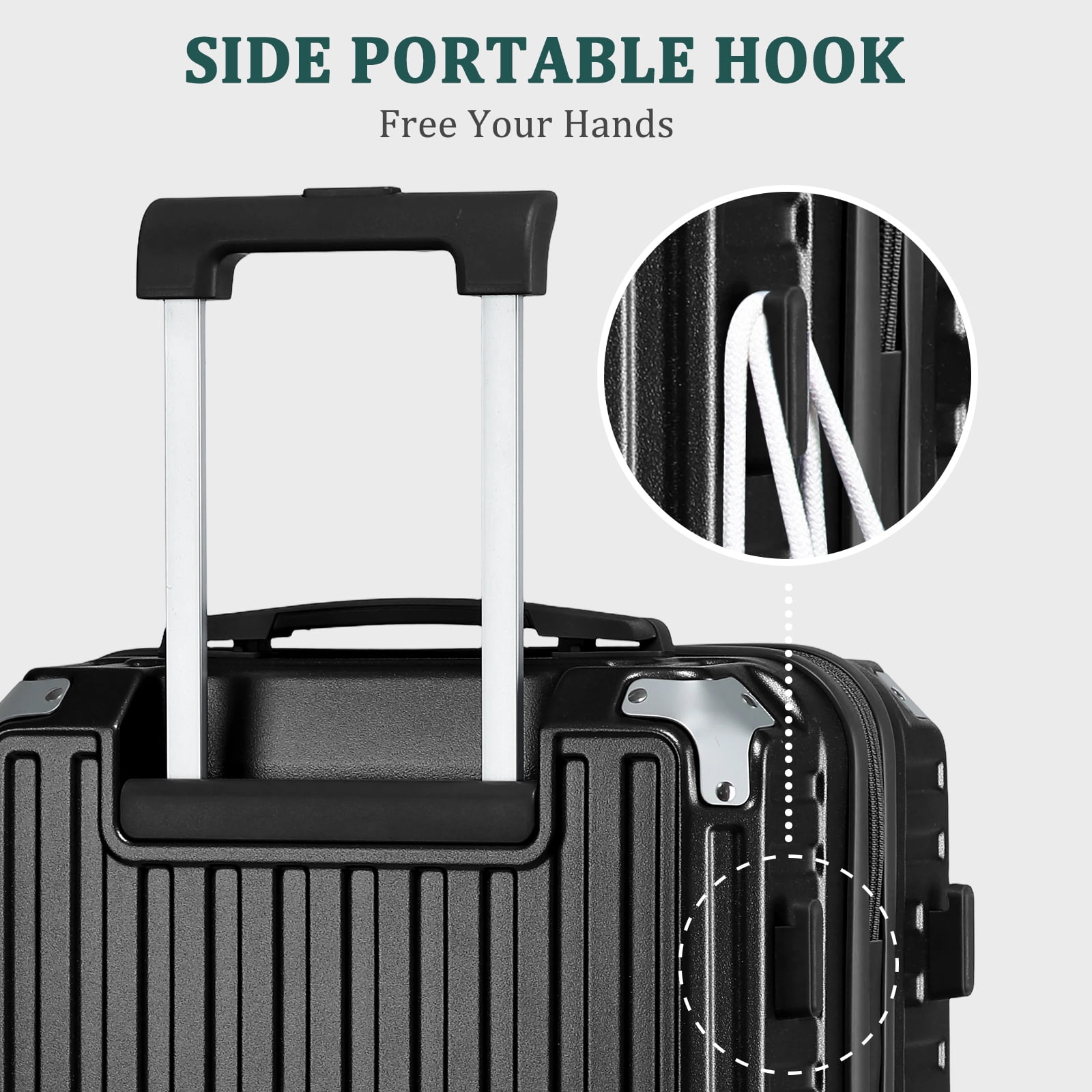 Joyway 7 Piece Luggage Set PC Hardside Lightweight Suitcase with TSA Lock Spinner Wheels (18/20/24/28)