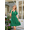 Green, variant on Women's White Eyelet Lace V-Neck Puff Sleeve Ruffle Hem Mini Dress, Casual Summer A-Line Swing Dress