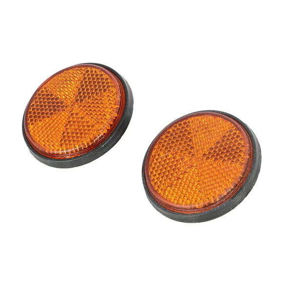 Round Reflector Red Reflector Car Reflector Bike Part Motorcycle Reflector 2 Pcs Round Reflector Universal Motorcycle Bike Red Reflector PMMA Material