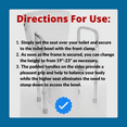 InnoEdge Medical Height Adjustable Raised Toilet Seat Riser with Legs and Arms