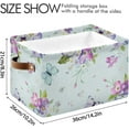 thumbnail image 4 of Blooming Flowers and Butterflies Storage Basket, Durable Canvas Organizer With Handles Large Collapsible Storage Bins Boxes for Home Office - 2 Pack Home Decor, 4 of 7
