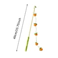 thumbnail image 2 of Natural Wood Cat Wand Toy with Fruit Plush Charms and Bell, Interactive Teaser Stick for Indoor Cats, Lightweight Durable Fishing Pole Toy for Kittens(Purple), 2 of 4