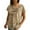 Khaki, variant on LIZUOJUNF Short Sleeve for Women Linen Cotton Short SleeveBlouses Casual Shirts Fall Outfits, M
