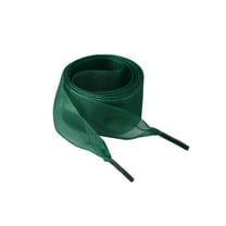 INSPIRE CHIC2 Pairs Flat Snow Yarn Shoelaces 2.5cm/4cm Wide Transparent Shoe Laces for Sneakers Dark Green 110cm/43"